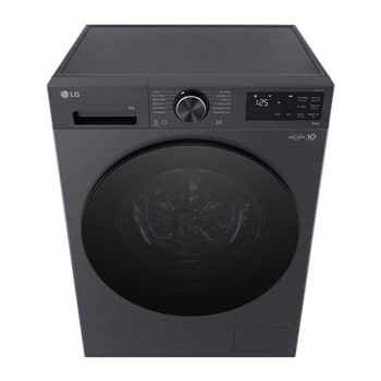 LG 9kg AI Direct Drive™ Washing Machine, Matte Black, F2X50S9TBB, Front view