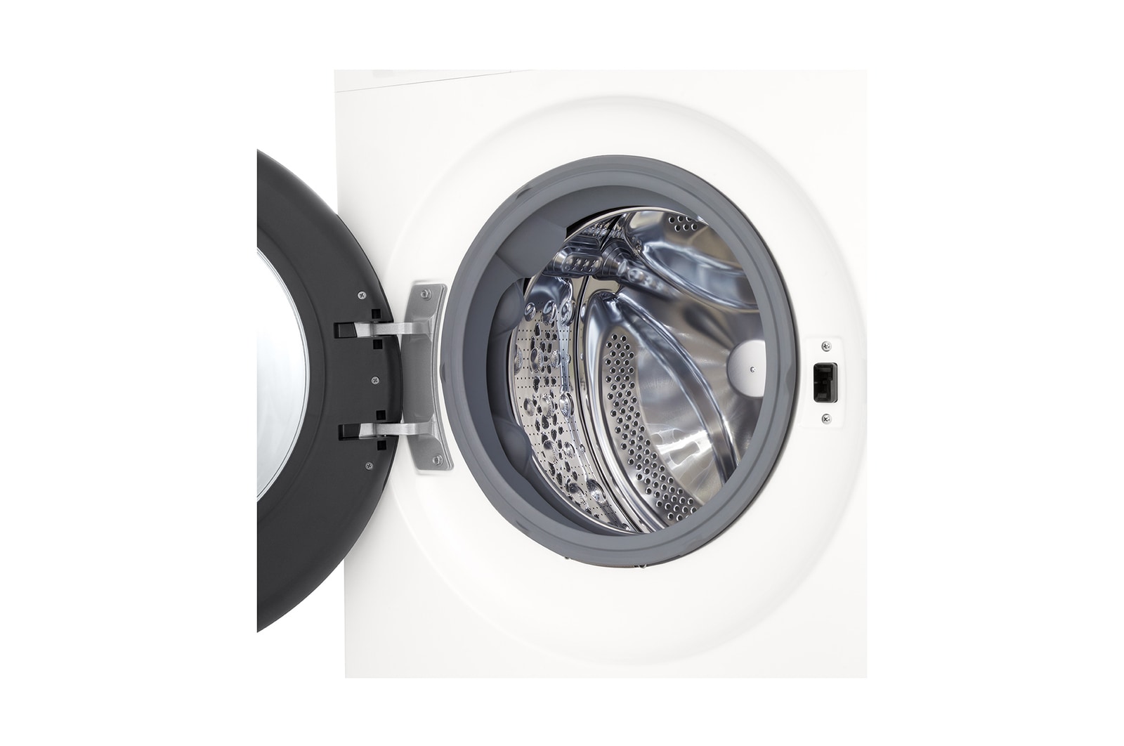 Right perspective view of of LG washer dryer combo