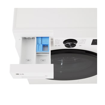 Side view of LG washer dryer combo