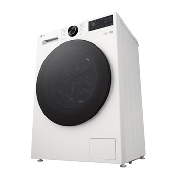 LG front load washing machine detecting the shirts in a laundry room