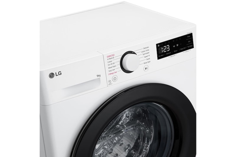 LG 9kg Counter-Depth MAX™ Washing Machine, White, F2Y509WBLN1