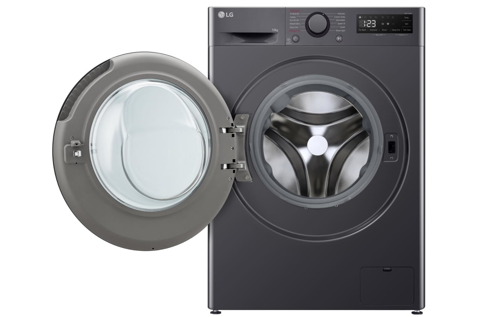 LG 10kg Steam™ Washing Machine, Slate Grey, F4A510GBLN1
