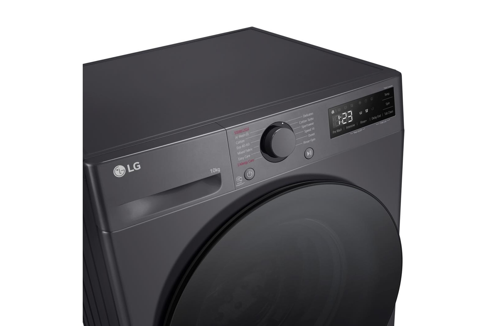 LG 10kg Steam™ Washing Machine, Slate Grey, F4A510GBLN1