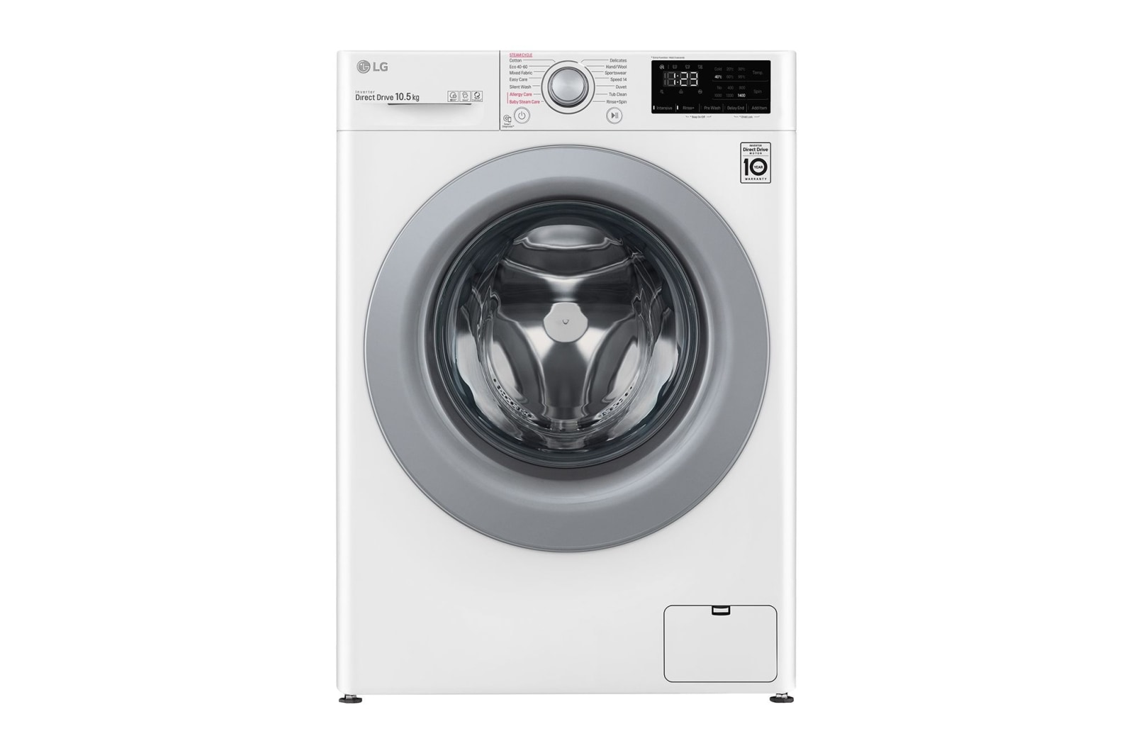 Front view of 10.5kg AI DD™ Washing Machine White - f4v310wse-abwqpuk
