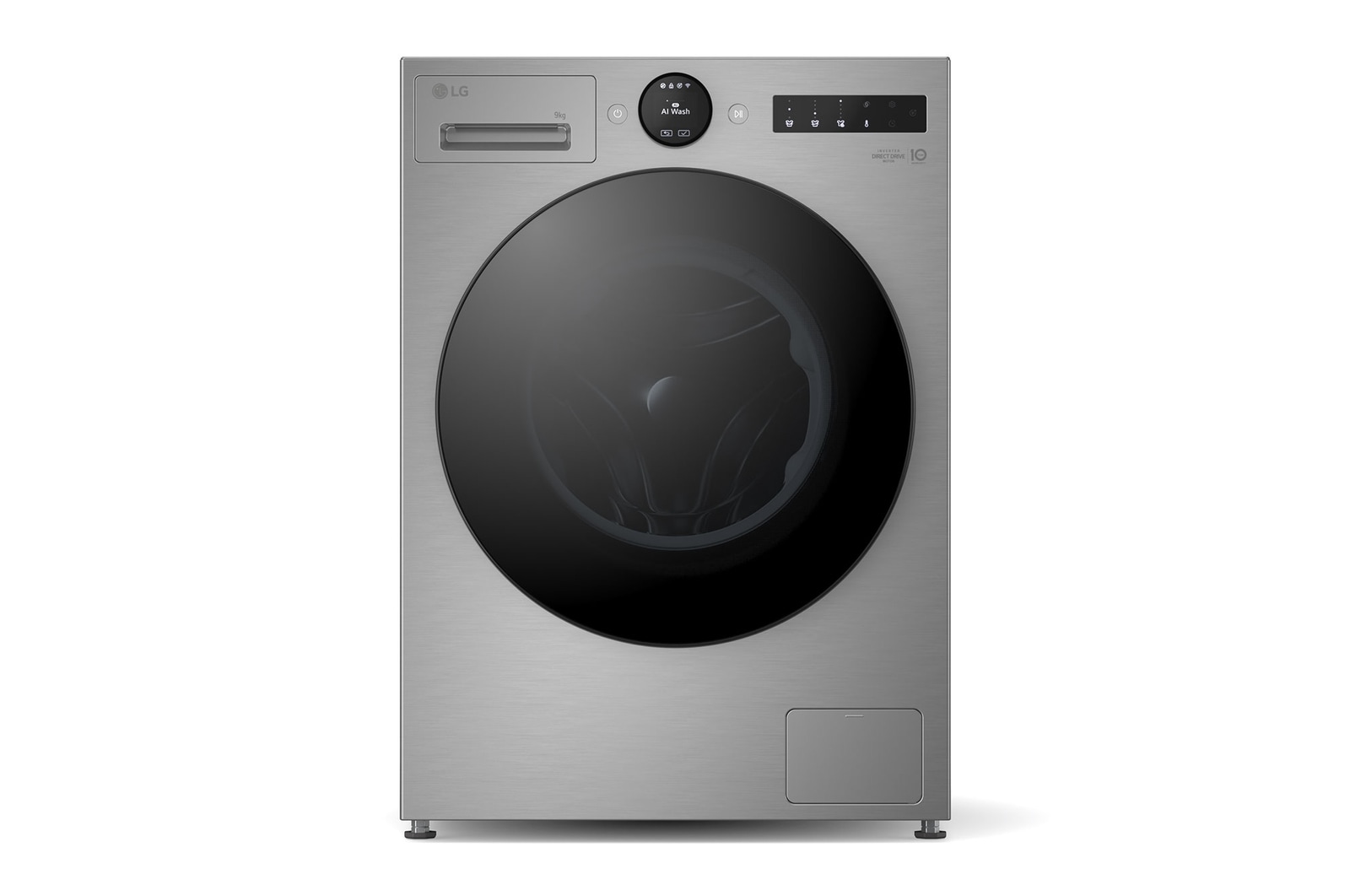 Front view of 9kg Washing Machine Silver - F4X7009TSB