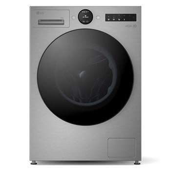 Front view of 13kg AI Direct Drive Washing Machine, Silver, F4X7013TSB