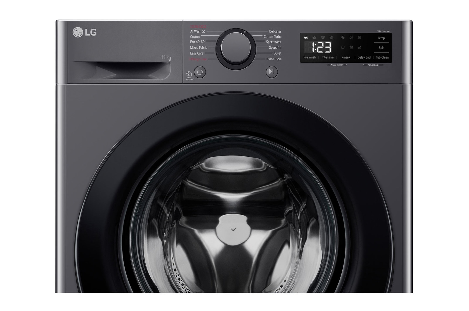 LG 11kg AI Direct Drive Washing Machine, Slate Grey, F4Y511GBLN1