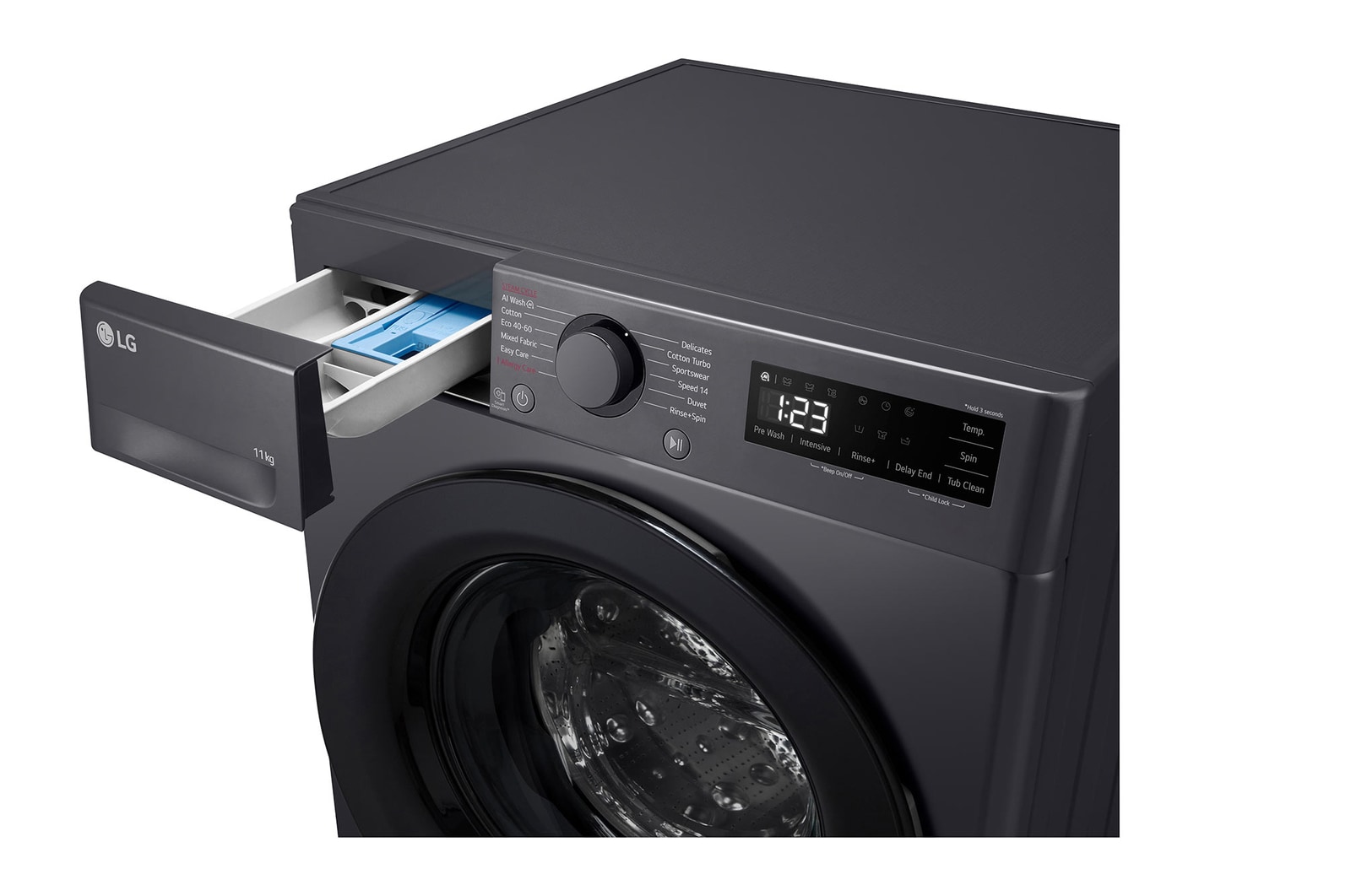 LG 11kg AI Direct Drive Washing Machine, Slate Grey, F4Y511GBLN1