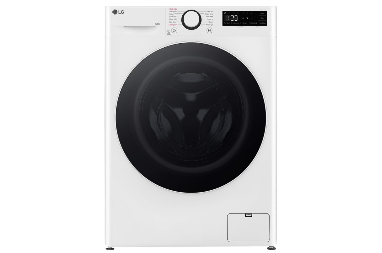 LG BIG In™ | 13kg | Washing Machine | 1400 rpm | TurboWash™ | AI Direct Drive™ | Large Capacity | A-10% Rated | White, F4Y513WWLN1