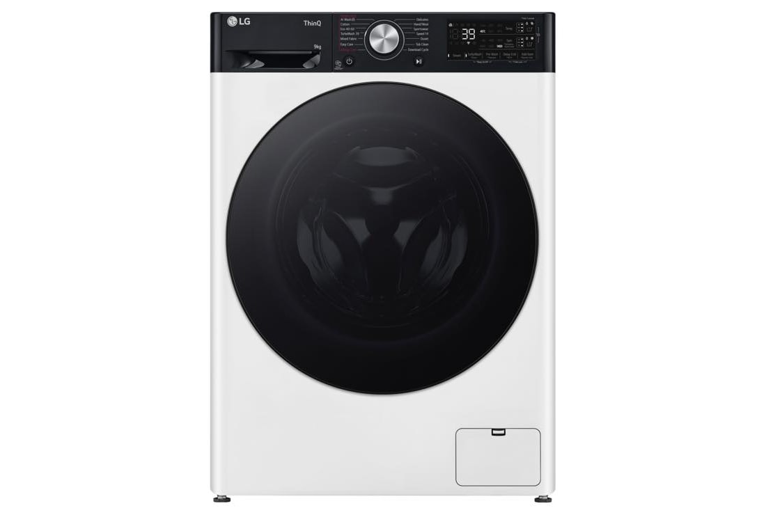 LG EZDispense™ | 9kg | Washing Machine | 1400 rpm | WiFi connected | TurboWash™360 | AI Direct Drive™ | Standard Depth | A-10% Rated | White, F4Y709WBTA1