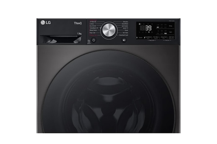 LG 13kg AI Direct Drive Washing Machine, Platinum Black, F4Y713BBTN1