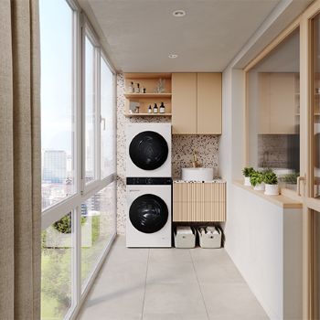 12 / 10kg WashTower | DUAL Inverter Heat Pump™, White