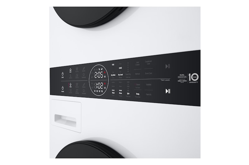 12 / 10kg WashTower | DUAL Inverter Heat Pump™, White