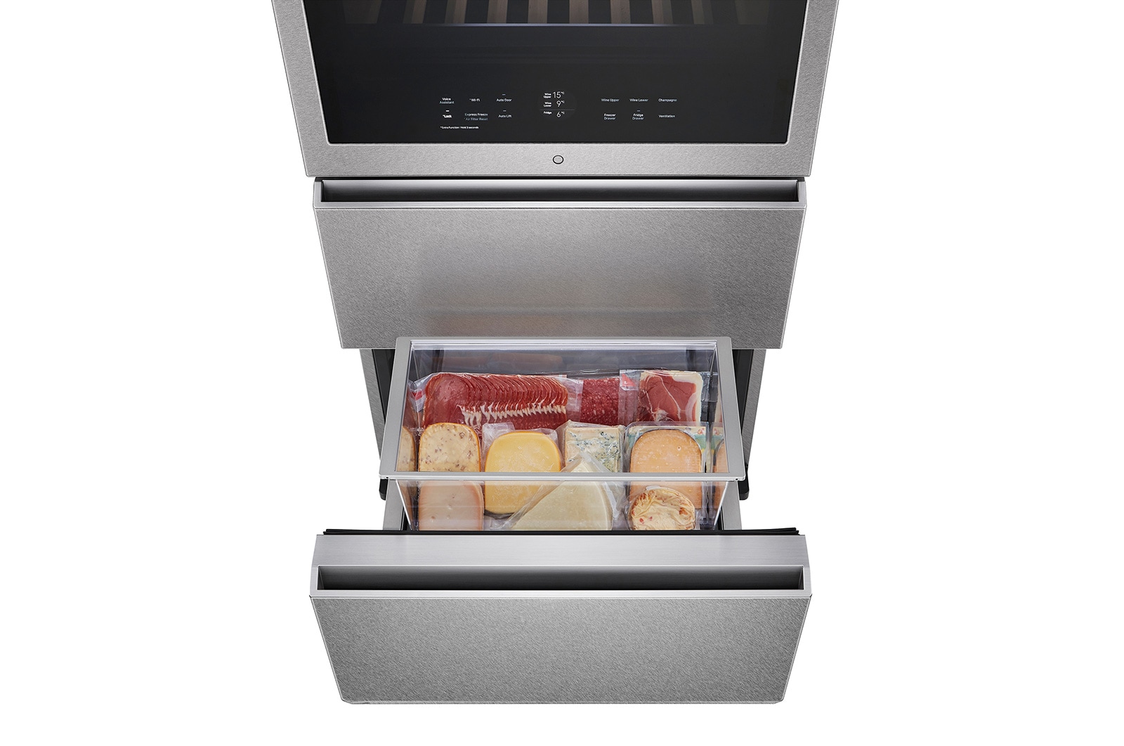 LG Winecellar with Drawer Stainless Steel, LSR200W