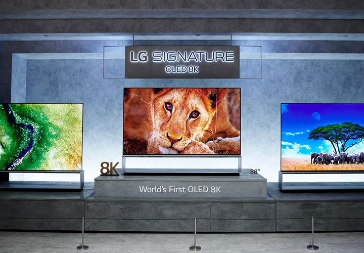 The LG 8K OLED TV was on show at IFA 2019, with perfect blacks and vivid colours creating a lifelike experience | More at LG MAGAZINE