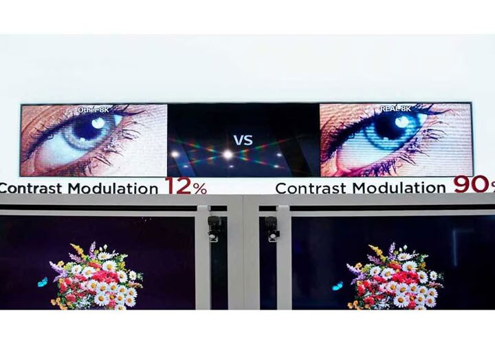 While conventional TVs can have a contrast modulation as low as 12%, LG passed the test with flying colours and 90% | More at LG MAGAZINE