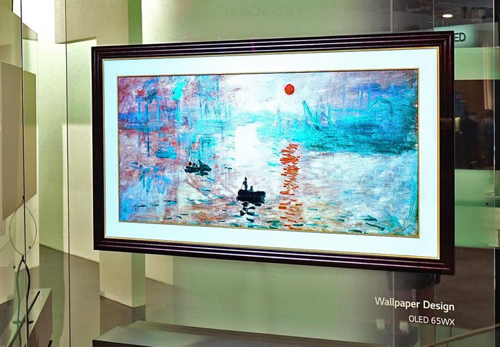 The LG SIGNATURE Wallpaper TV looks like a piece of art.