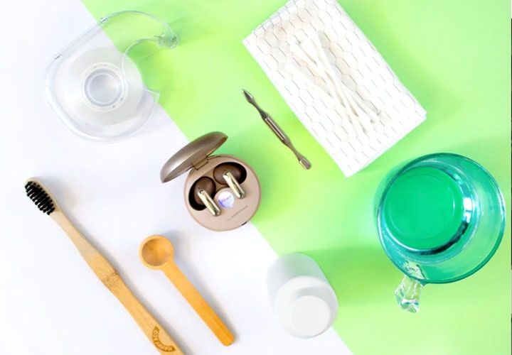 Household products for cleaning earbuds.