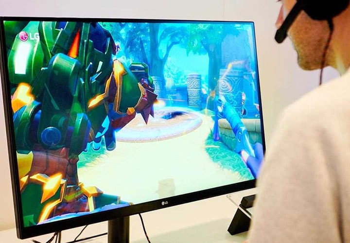 IFA 2018: A close up of the LG 32GK850G Monitor screen, on show in the gaming section of the exhibition