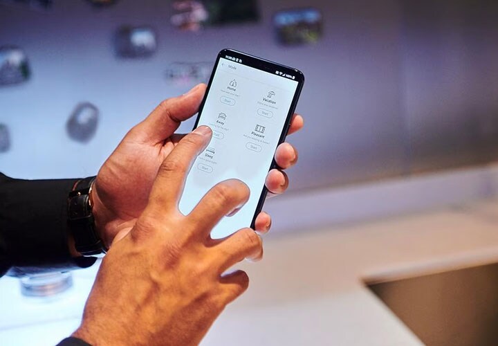 IFA 2018: A close up of the 'away mode' in the LG ThinQ App, being shown in the travel zone