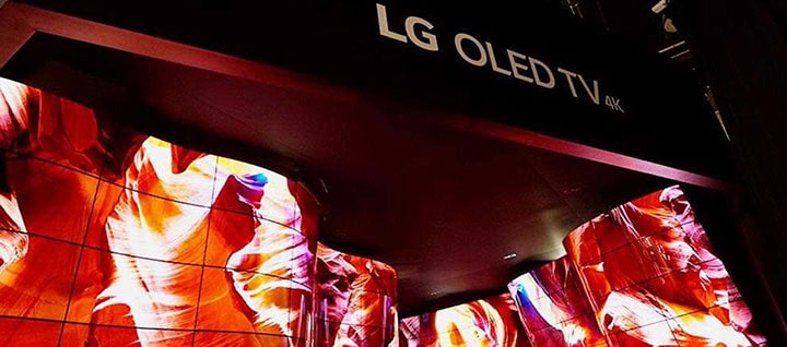 At CES 2018 LG presents the gratest wonders of nature from LG OLED Canyon with 216 oled display  