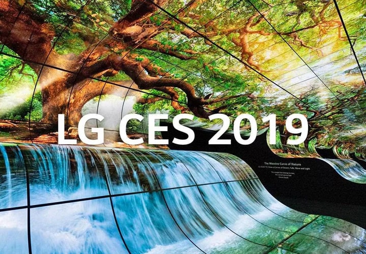 LG was one of the stars of the show at CES 2019, and this was partly thanks to their flexible panels forming three levels to recreate the most stunning waterfall scenes | More at LG MAGAZINE