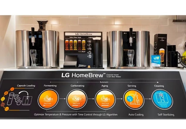 The process for the LG Homebrew is similar to brewing your own beer, but the hard work is taken out of the process | More at LG MAGAZINE