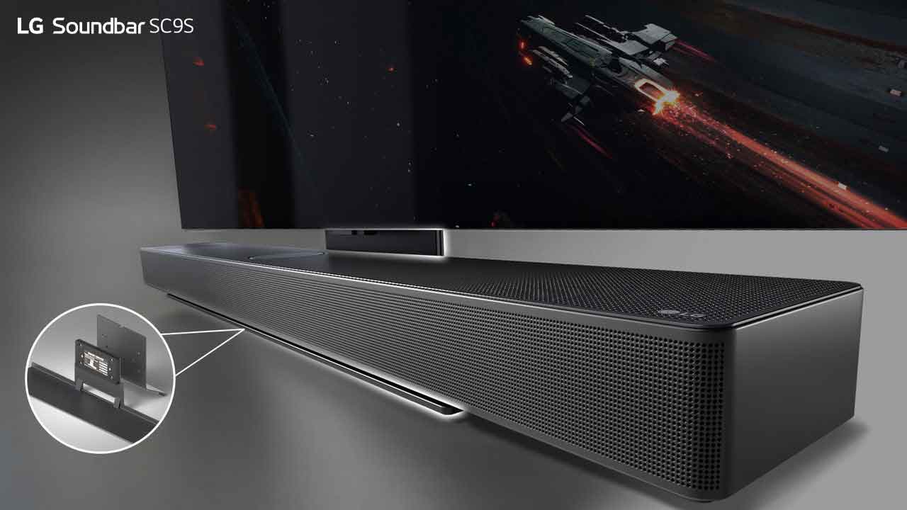 Close up shot of SC95 LG Soundbar