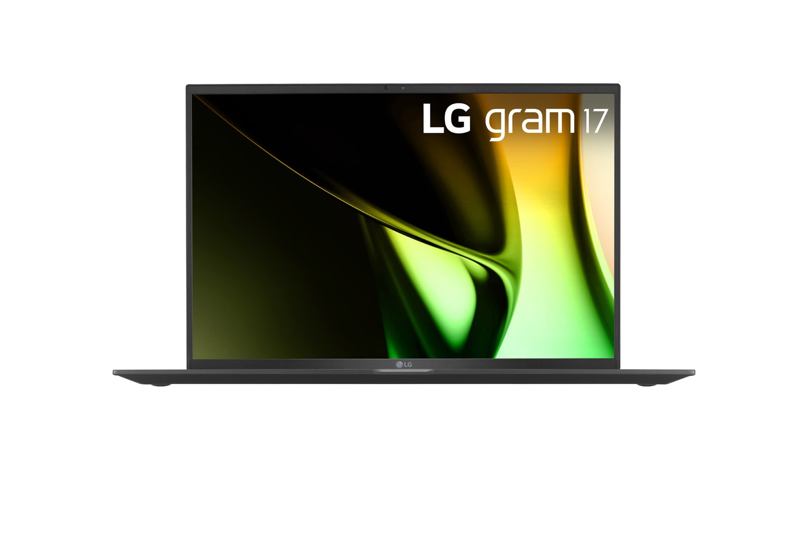 Front view of 17” LG gram, Copilot PC, Windows 11 Home, AI-powered Intel® Core™ Ultra Processor, Black - 17Z90S-G