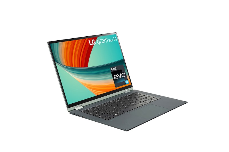 LG gram 2in1 14" laptop | ultra-lightweight with 16:10 anti-glare display and Intel® Evo 13th Gen. Processor - Sage Green, 14T90R-K.AA77A1