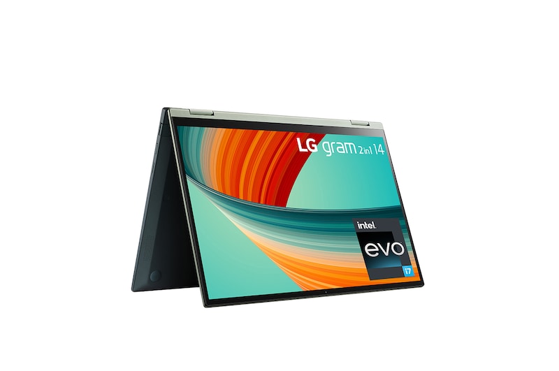 LG gram 2in1 14" laptop | ultra-lightweight with 16:10 anti-glare display and Intel® Evo 13th Gen. Processor - Sage Green, 14T90R-K.AA77A1