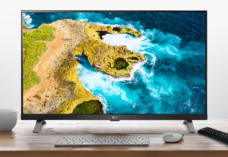 LG LED TV monitor enabling to enjoy both tv and monitor together