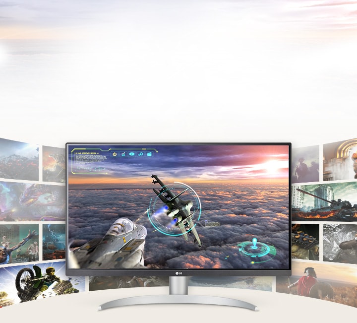Gaming scene with exceptional clarity, and details in LG UHD 4K display.