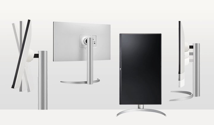 Ergonomic design with features of tilt, height, pivot and one-click stand.