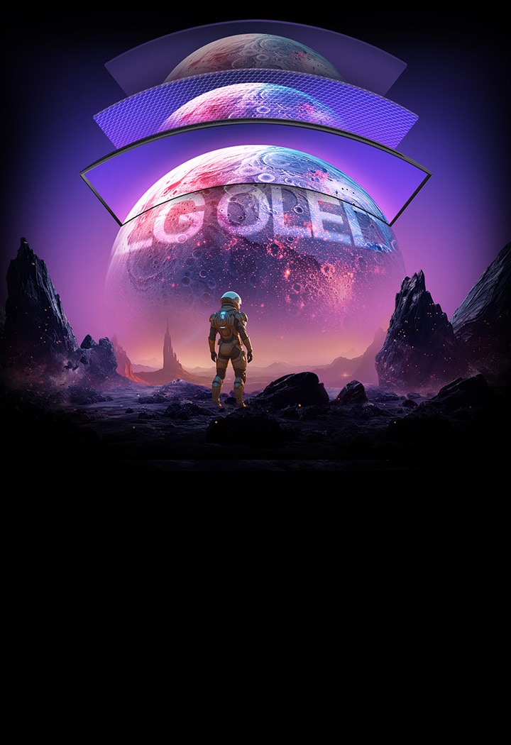 Planetary images appear brighter and clearer on LG OLED monitors.