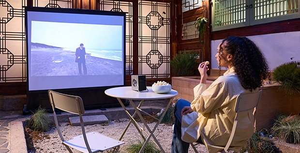 Image featuring a person and LG home appliances