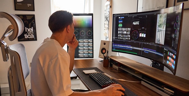 Image featuring a person and LG home appliances