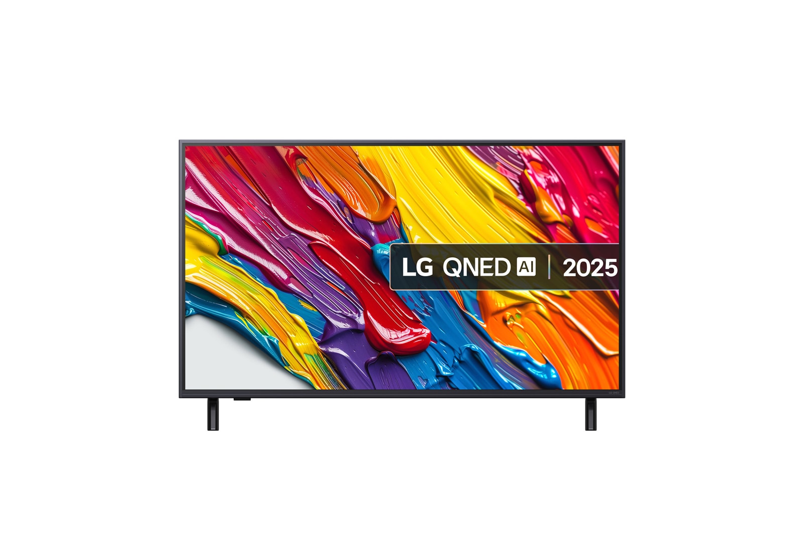 Front view of 43 inch LG QNED AI QNED82 MiniLED 4K Smart TV 2025 43QNED82A6B