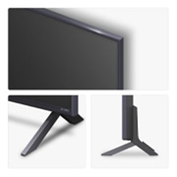 Left-facing side view of LG QNED84 TV