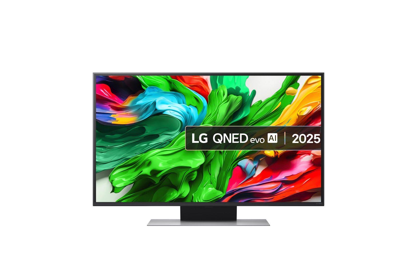 Front view of 43 inch LG QNED evo AI QNED87 MiniLED 4k Smart TV 2025 43QNED87A6D