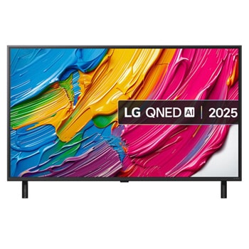 Front view of 43 inch LG QNED AI QNED8E MiniLED 4K Smart TV 2025 43QNED8EA6B