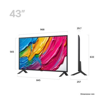 Rear view of LG QNED80 TV