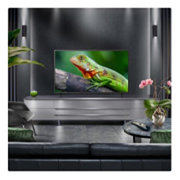 Perspective from the inside of a cave looking out to its entrance where a blue sky and horizon can be seen. The whole scene is split in half to show the capability of QNED's Advanced Local Dimming. On one side, the colors and detail are washed out and the visuals seem muddy. The label says, Conventional LED. The other side has great blacks, better contrast, brightness and color.