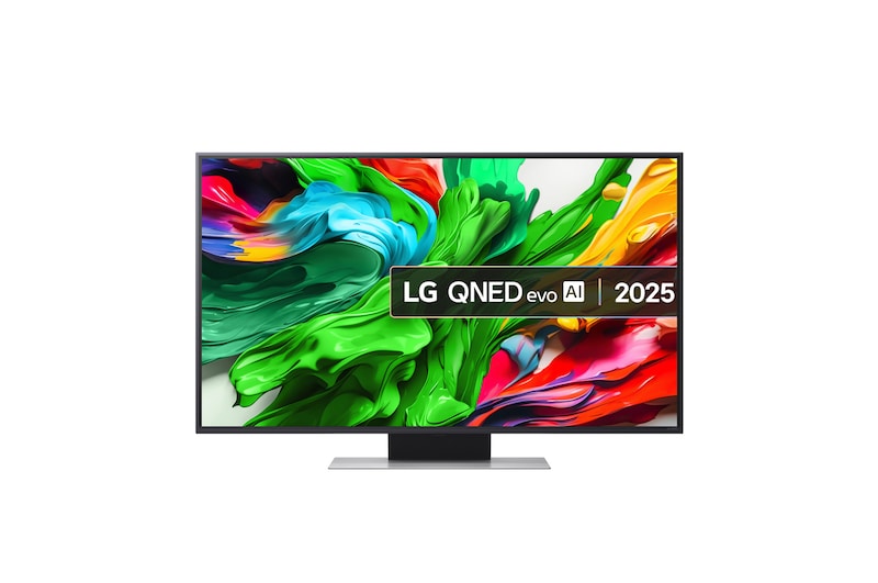 Front view of 50 inch LG QNED evo AI QNED87 MiniLED 4k Smart TV 2025 50QNED87A6D