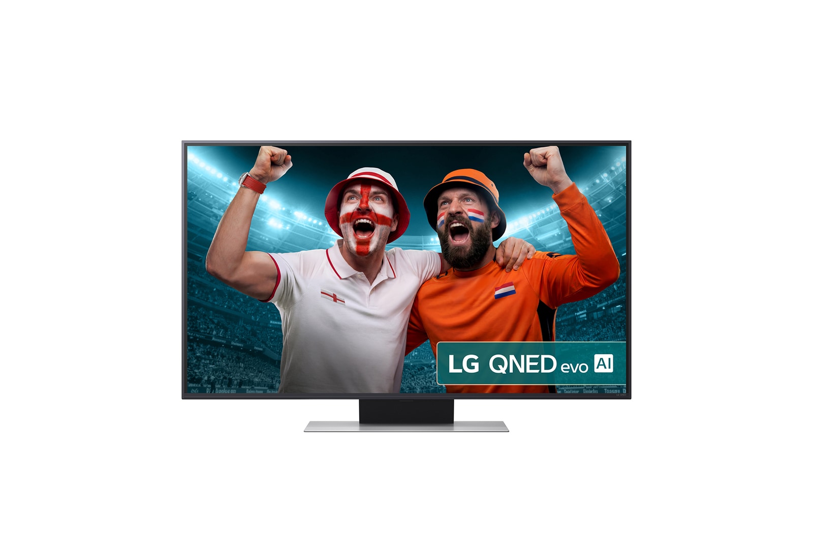 Front view of 50 inch LG QNED evo AI QNED87 MiniLED 4K Smart TV 2025 50QNED87A6D