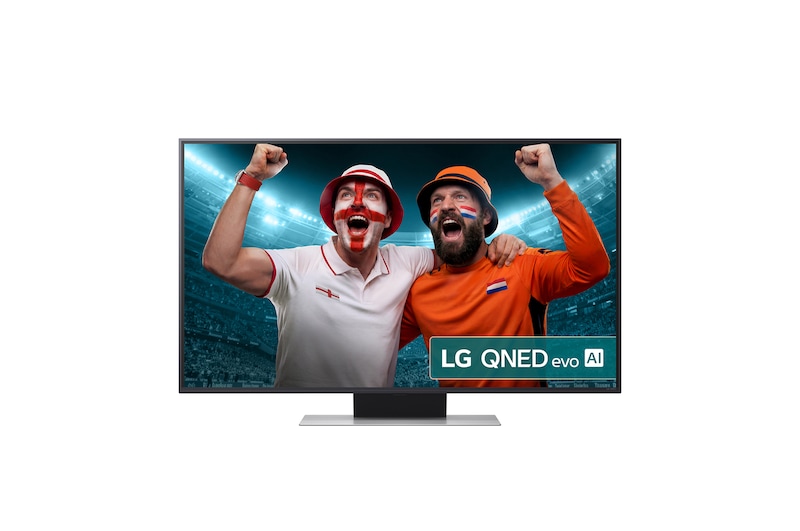 Front view of 50 inch LG QNED evo AI QNED87 MiniLED 4K Smart TV 2025 50QNED87A6D