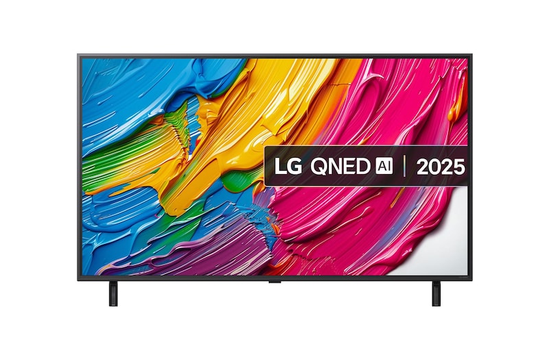 Front view of 50 inch LG QNED AI QNED8E 4K Smart TV 2025 50QNED8EA6B