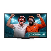 Front view of 55 inch LG QNED evo AI QNED86 MiniLED 4K Smart TV 2025 55QNED86A6A
