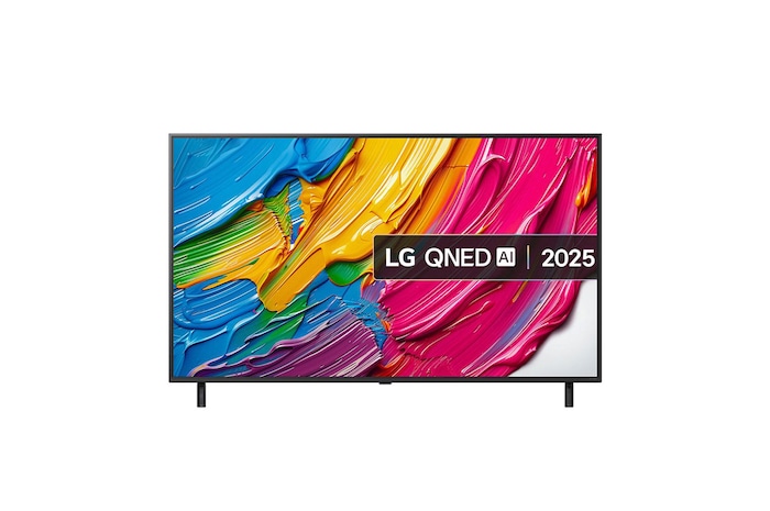 Front view of 55 inch LG QNED AI QNED8E MiniLED 4K Smart TV 2025 55QNED8EA6B