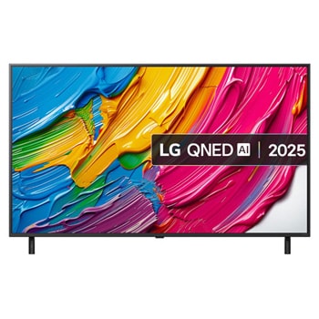 Front view of 55 inch LG QNED AI QNED8E MiniLED 4K Smart TV 2025 55QNED8EA6B
